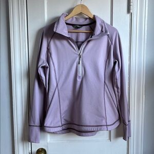 Eddie Bauer Purple Quarter-Zip Sweatshirt
